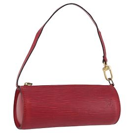 LOUIS VUITTON Epi Soufflot Pouch Accessory Pouch Red LV Auth ARZ151