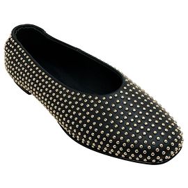 Jonathan Simkhai Ballerine Eden in pelle nera Simkhai con borchie dorate