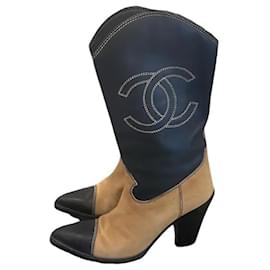 Botas de vaquero de cuero Chanel