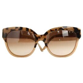 Stella Mc Cartney Übergroße braune Sonnenbrille