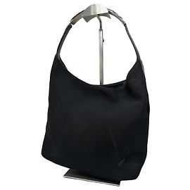 Vintage Gucci Leather Canvas Handbag Black