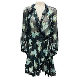 Zimmermann Black Frilled Mini Dress Viscose ref.2973661 - Joli Closet