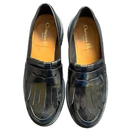 Mocassini in pelle nera Christian Dior