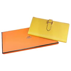 Hermès Portafoglio lungo Hermes Bearn Soufflet in vitello Epsom