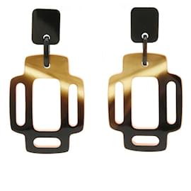 Boucles d'oreilles en corne de buffle Hermes Rhythm - Hermès