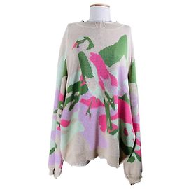 Henrik Vibskov Intarsia Strickpullover Wolle