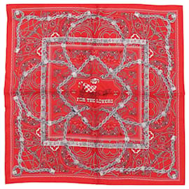 Sciarpa di seta rossa Louis Vuitton