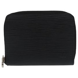 Portafoglio Zippy Louis Vuitton in pelle Epi nera
