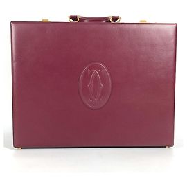 Borsa da lavoro in pelle con logo Must Line di Cartier
