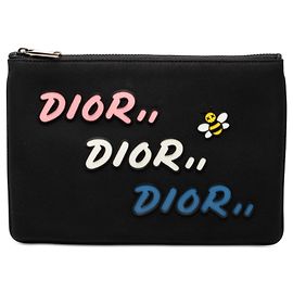 Pochette in nylon Dior Black Kaws Bee