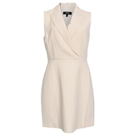 Vestido Mini Blazer Theory en Triacetato Blanco