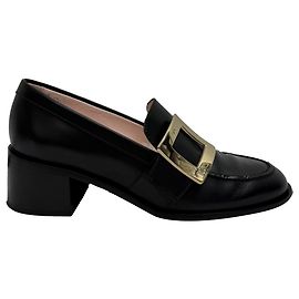 Roger Vivier Mokassins mit Schnalle Viv' Rangers aus schwarzem Leder