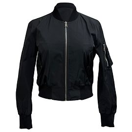 Valentino Garavani Giacca Bomber in Twill Red Valentino in Poliestere Nero