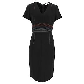 Vestido ajustado cosido Diane von Furstenberg en triacetato negro