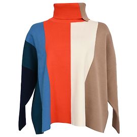 Gestreifter Rollkragenpullover von Victoria Beckham aus mehrfarbiger Viskose