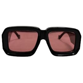 Loewe x Paula's Ibiza Tauchermaske Sonnenbrille aus schwarzem Acetat