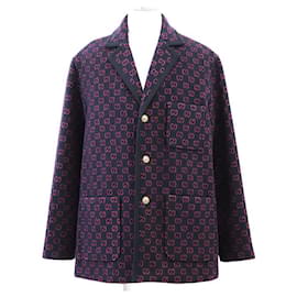Gucci GG Jacquard Wool Blend Jacket Blue ref.2551819 - Joli Closet