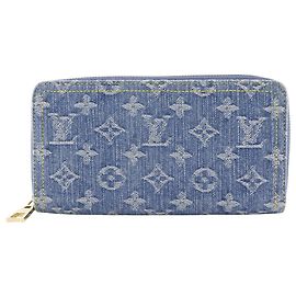 Portafoglio Zippy Louis Vuitton Monogram Denim Lungo