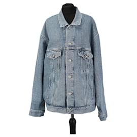 Chaqueta de mezclilla Balenciaga trucker oversize azul de algodón