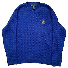Maglione blu in cotone Ralph Lauren