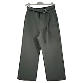 Schicke Hosen aus schwarzer Bonded-Woll-Polyester von Sacai