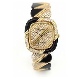 Chaumet DeLaneau Orologio in Oro Giallo con Onice e Diamanti