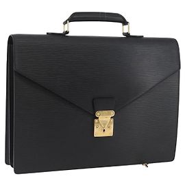 LOUIS VUITTON Cartella Consulente Epi Nera M54422 LV Auth BA11219