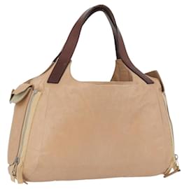 Céline Borsa a mano CELINE in pelle beige dorato Auth 174610