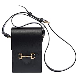 Borsa GUCCI Horsebit 1955 Verticale in Pelle Nera - 103384 - Gucci