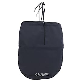 CHANEL Borsa a cordoncino Borsa in Raso Blu Navy CC Auth bs33901
