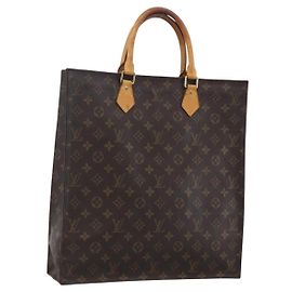 LOUIS VUITTON Monogram Sac Plat Handtasche M51140 LV Auth 170062