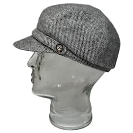 Cappello di Lana Vintage Celine Grigio Nero - Céline