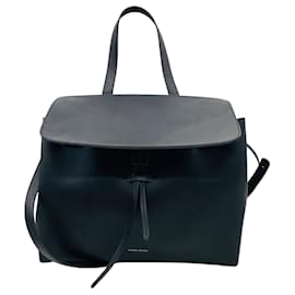 Borsa a mano da donna in pelle di vitello nera Mansur Gavriel
