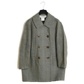 Christian Dior 2001 Chaqueta Peacoat FR42 Galliano Abrigo Corto de Lluvia UK14 US12