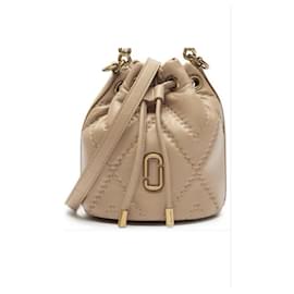 Borsa Mini Bucket J Marc in Pelle Beige di Marc Jacobs