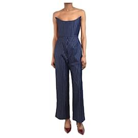Autre Marque Mono sin mangas a rayas azul marino - talla UK 8