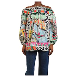 Haut imprimé multicolore - taille UK 6 - Prada