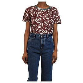Dries Van Noten Camiseta estampada morada - talla S