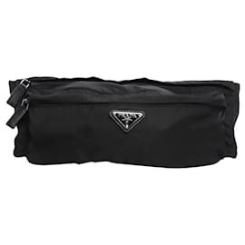 Prada Schwarze 2-Wege Crossbody-Gürteltasche