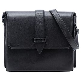Borsa a tracolla in pelle di vitello grana nera Chanel