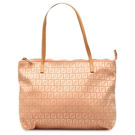 Kleine Zucchino-Canvas-Tasche in Pink von Fendi