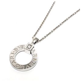 Bulgari Collar con Logo Circular en Oro Blanco de 18K Bvlgari