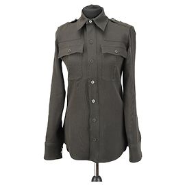 Stella Mc Cartney Camicia militare in lana khaki Stella McCartney