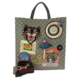 Gucci Courrier Stickerei GG Supreme Canvas Tote Bag