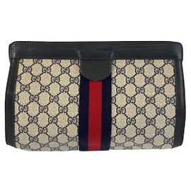 Clutch in pelle GG Supreme vintage di Gucci