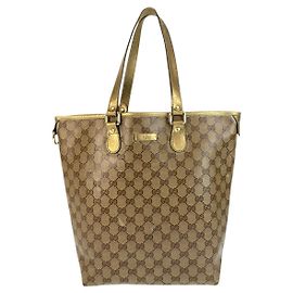 Bolso de Hombro Gucci GG Crystal Tote Beige