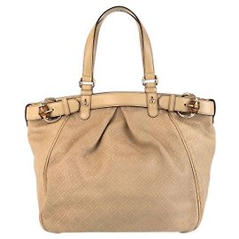 Borsa Tote in Pelle Diamante Canvas Gucci Bamboo