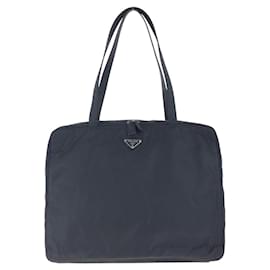 Borsa a tracolla in nylon tessuto con logo Prada