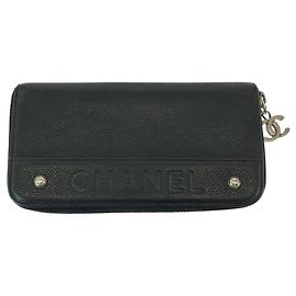 Chanel Caviar Haut Coco Mark Lang Geldbörse