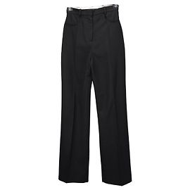 Pantalones de traje de pierna ancha de lana negra Jacquemus